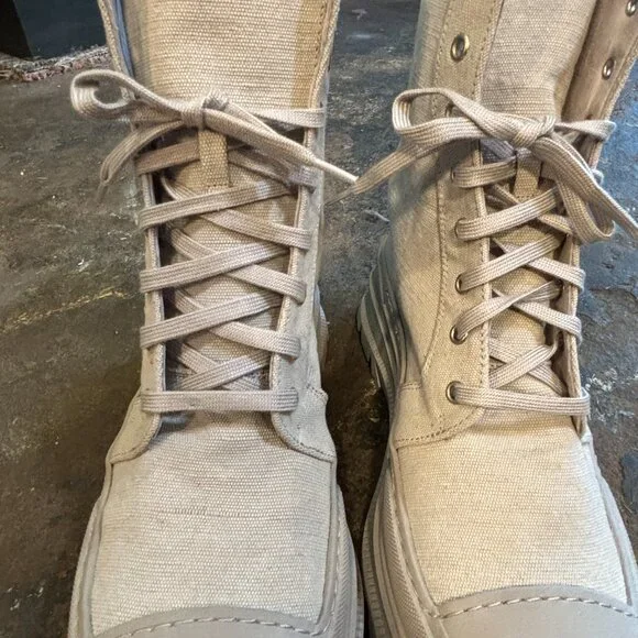 Free People Campout Canvas Lace-up Boot Size 41 (worn 1x) - Picture 2 of 10
